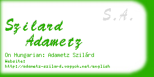 szilard adametz business card